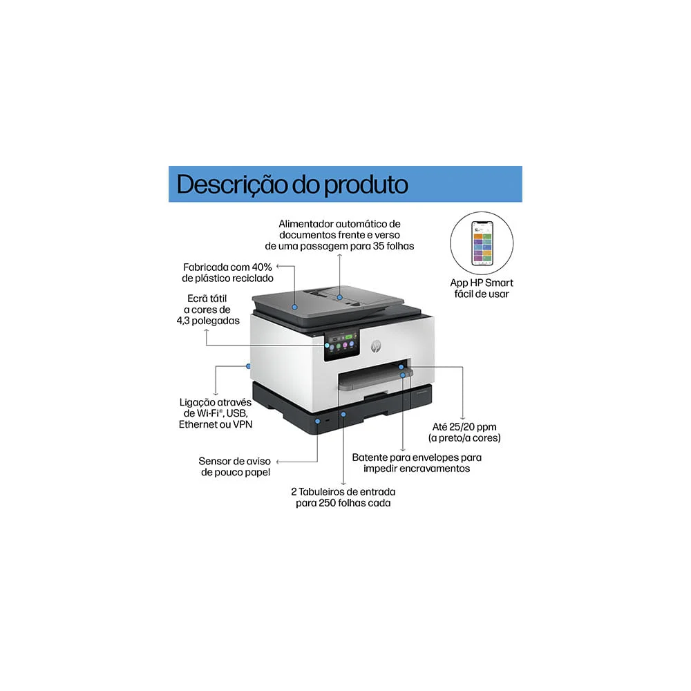 Imagem 4 de 5 do produto Impressora Multifuncional Hp Officejet Pro 9130