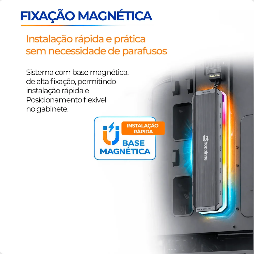 Controlador De Fan Led Argb 10 Fans + Velocidade Pwm 5