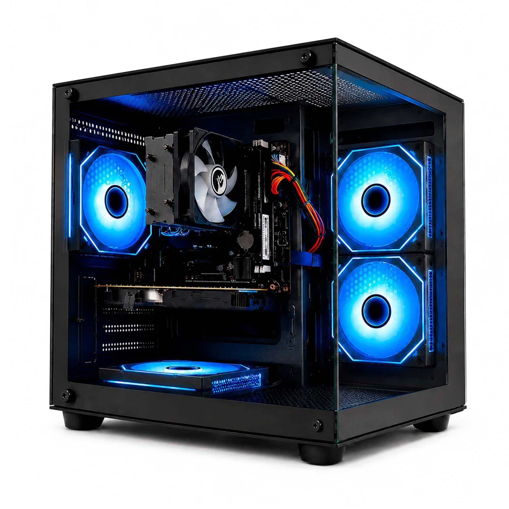 Computador Cpu Gamer Ryzen 5 3400g 16gb Ram Ssd 512gb Rx 6500xt Gabinete Aquario Preto