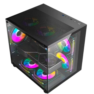 Computador Cpu Gamer Ryzen 5 3400g 16gb Ram Ssd 1tb Rx 6500xt Gabinete Aquario Preto