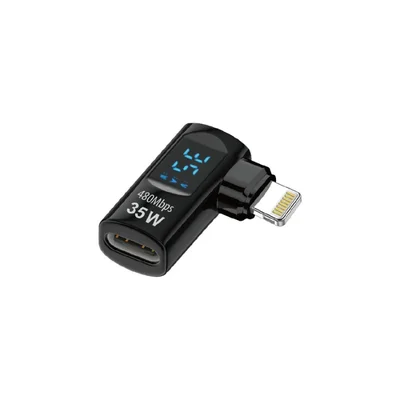 Adaptador Compatível Com Lightning Iphone Ios Macho Para Usb-c Femea 35w Hrebos Heralink Ad-269 Carga Rápida Alta