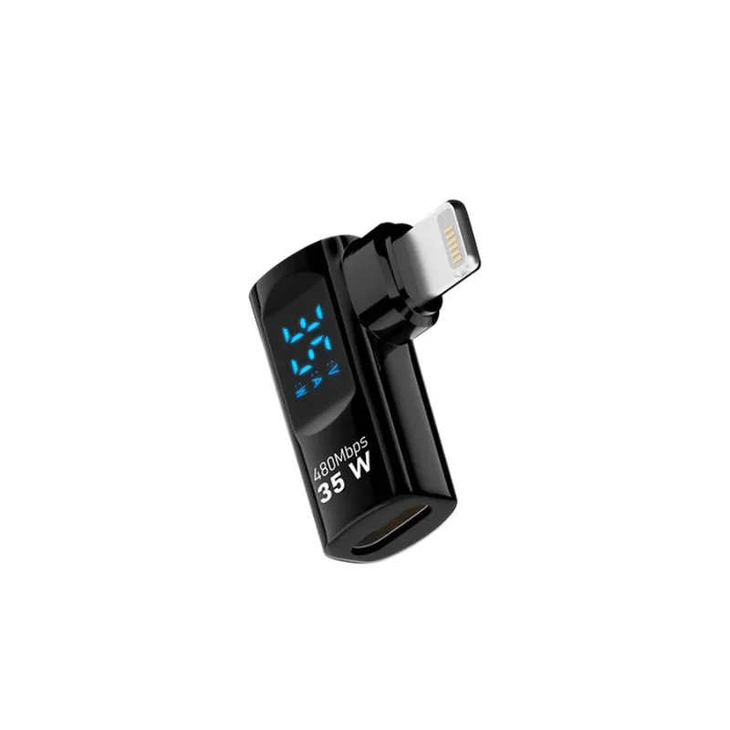 Imagem 3 de 5 do produto Adaptador Compatível Com Lightning Iphone Ios Macho Para Usb-c Femea 35w Hrebos Heralink Ad-269 Carga Rápida Alta