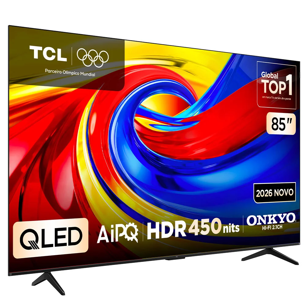 Imagem 2 de 5 do produto Smart TV TCL 85 Polegadas QLED 4K P7L WiFi Bluetooth Google TV HDR10+ 120 Hz VRR AIPQ 85P7L
