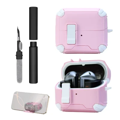 Kit Limpador Para Fones E Capa Protetora Airtrek Nerdcase Compatível Com Samsung Galaxy Buds 3, Buds Pro 3, Buds3 Fe, Su
