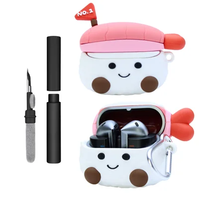 Kit Limpador Para Fones E Capa Protetora Nerdcase Compatível Com Samsung Galaxy Buds 3, Buds 3 Pro, Buds3 Fe, Nigiri Sus