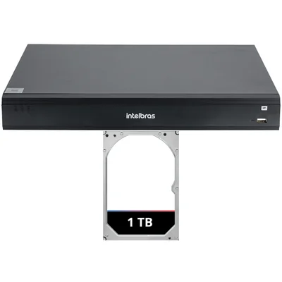 Gravador De Vídeo Nvd 1516-p Intelbras 16 Canais Poe Hd 1TB
