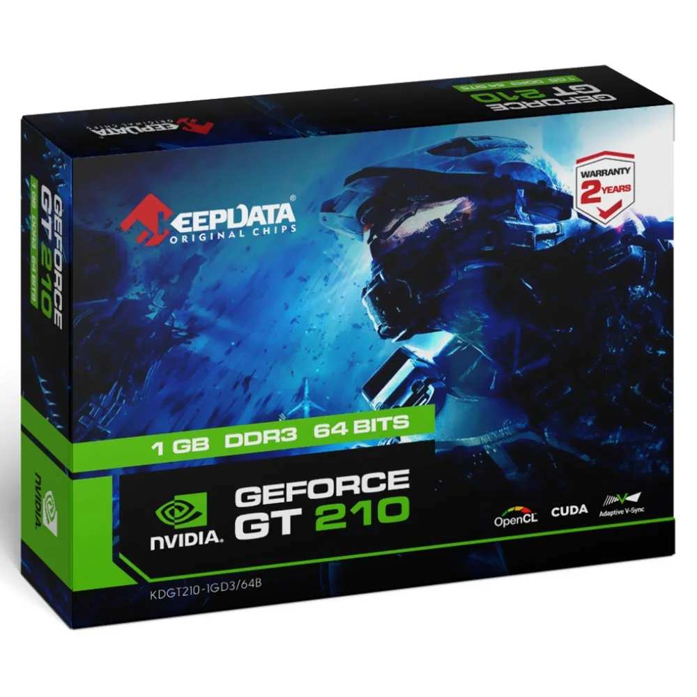 Placa De Vídeo Keepdata 1gb Geforce Gt210 Ddr3 - Low Profile Kdgt210-1gd3/64b 5