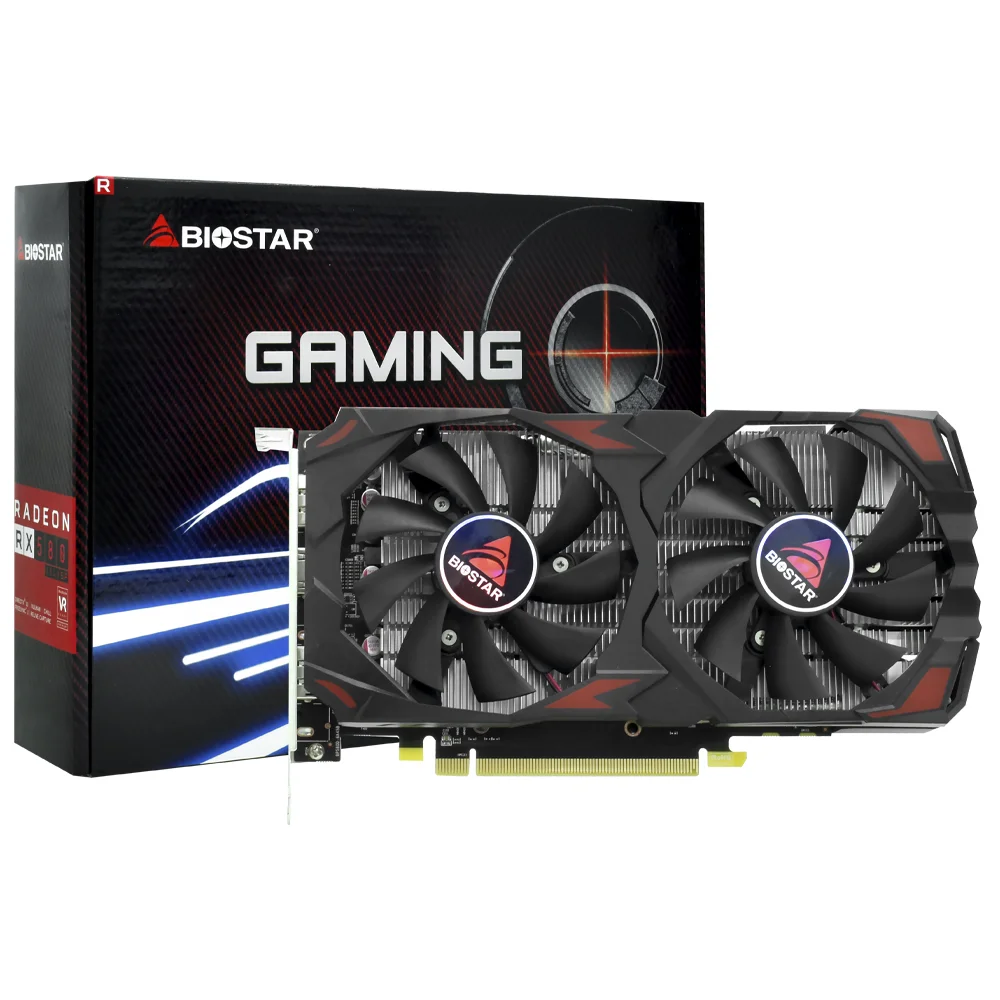 Placa De Vídeo Biostar Gaming 8GB Radeon Rx580 GDDR5 - Va5815rq82-tbara-bs2 6
