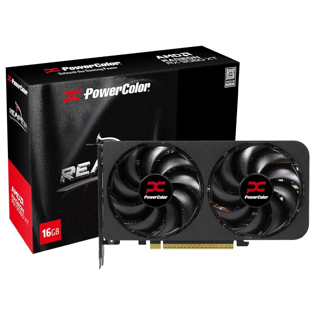 Placa De Vídeo Powercolor Reaper 16gb Radeon Rx9060 Xt Gddr6 - Rx9060xt 16g-a