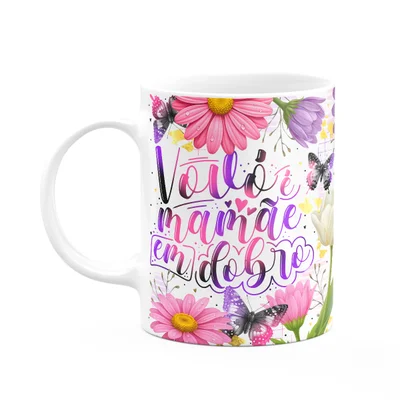 Caneca Dia Das Mães - Vovó É Mamãe Em Dobro - 325ml - M2