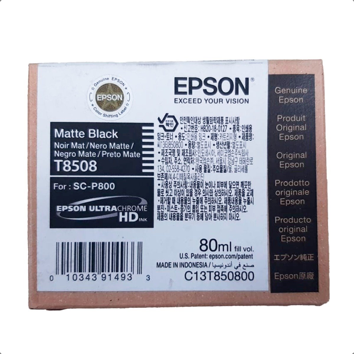 Cartucho De Tinta Preto Fosco/mate Para P800