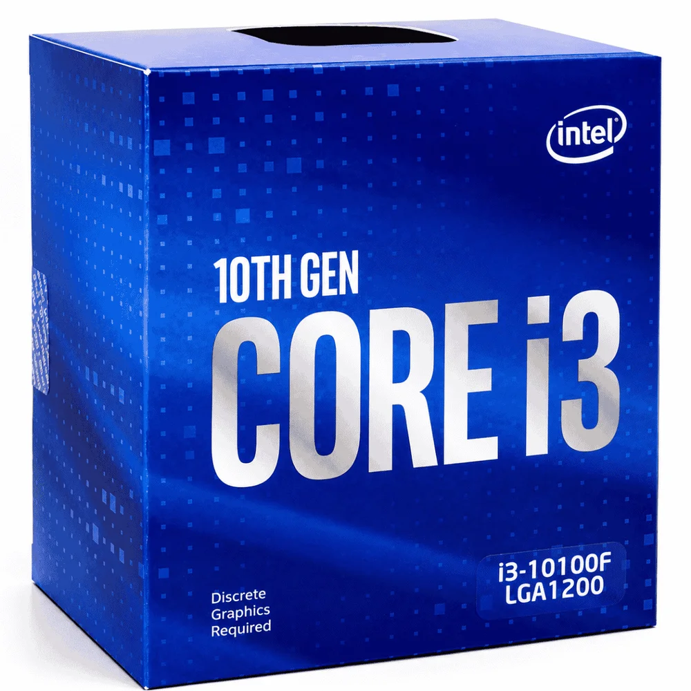 Processador Intel Core i3-10100F 10ª Geração LGA1200 4.3GHz Box Com Cooler 6
