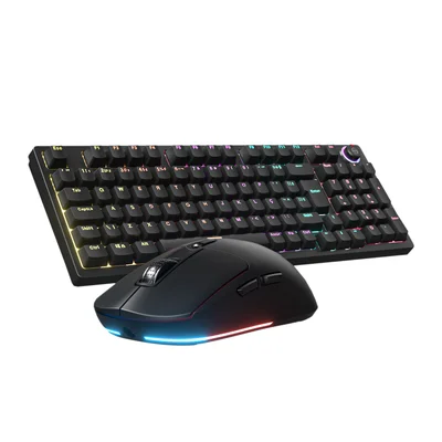 Kit Teclado Mecânico E Mouse Gamer RGB 7200 Dpi Switch Red Fire Phoenix Bk-08 Preto