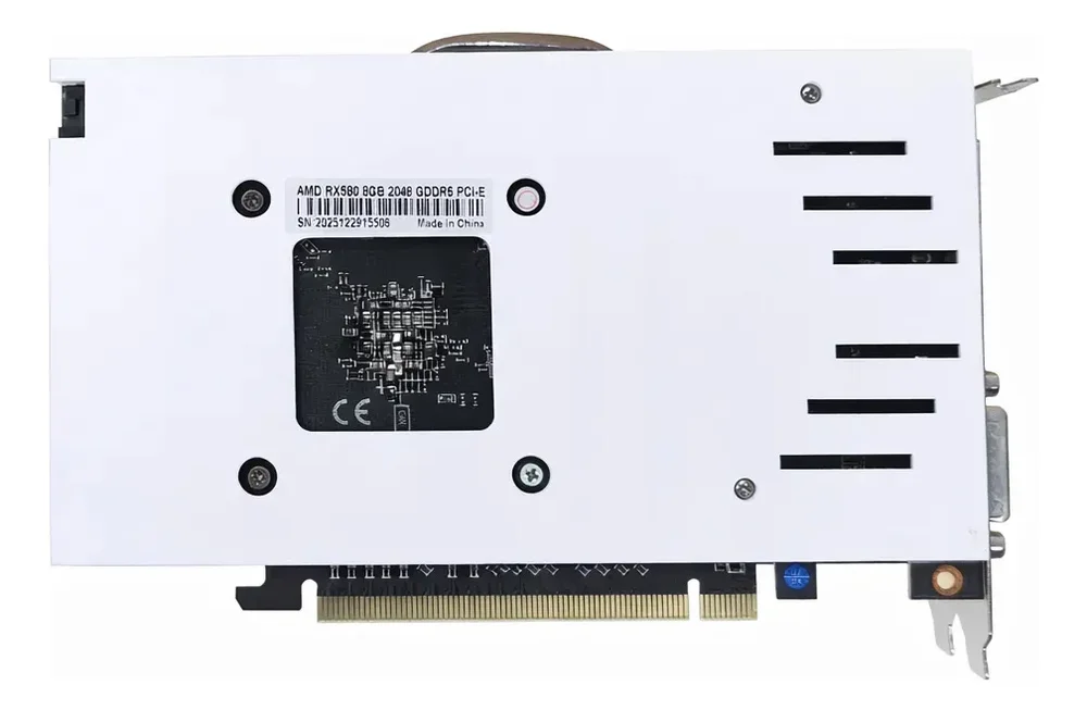 Placa de Vídeo RX580 8GB GDDR5 RGB Branca | Dual Fan | HDMI/DVI/VGA | PC Gamer 6