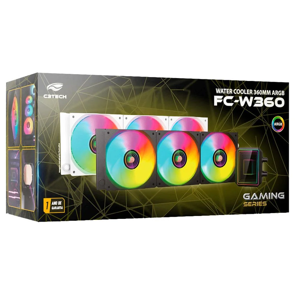 Water Cooler C3tech 360mm Fc-w360bkv2 Preto ARGB 6