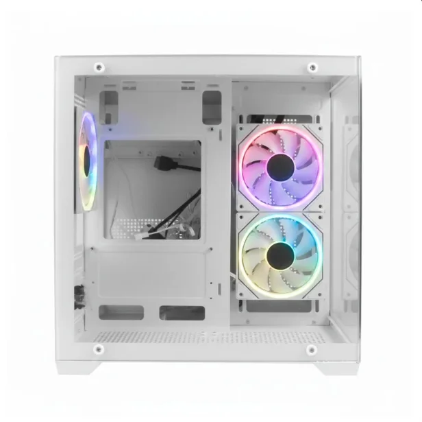 Imagem 4 de 5 do produto Gabinete Gamer RGB com 3 Fans | Lateral em Vidro | Suporte M-ATX/Mini-ITX | Até 330mm GPU