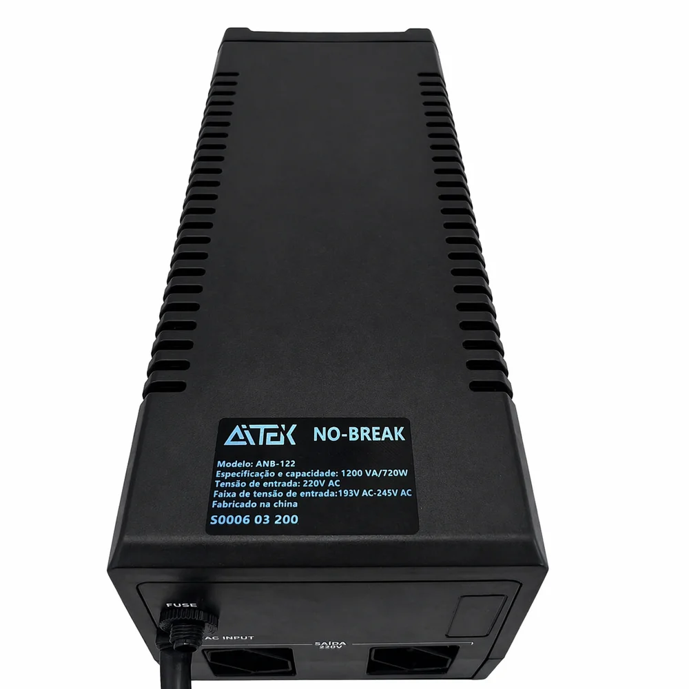Imagem 4 de 5 do produto No-break Ups 1200va 220v Aitek Anb-122 Proteção Para PC E Escritório
