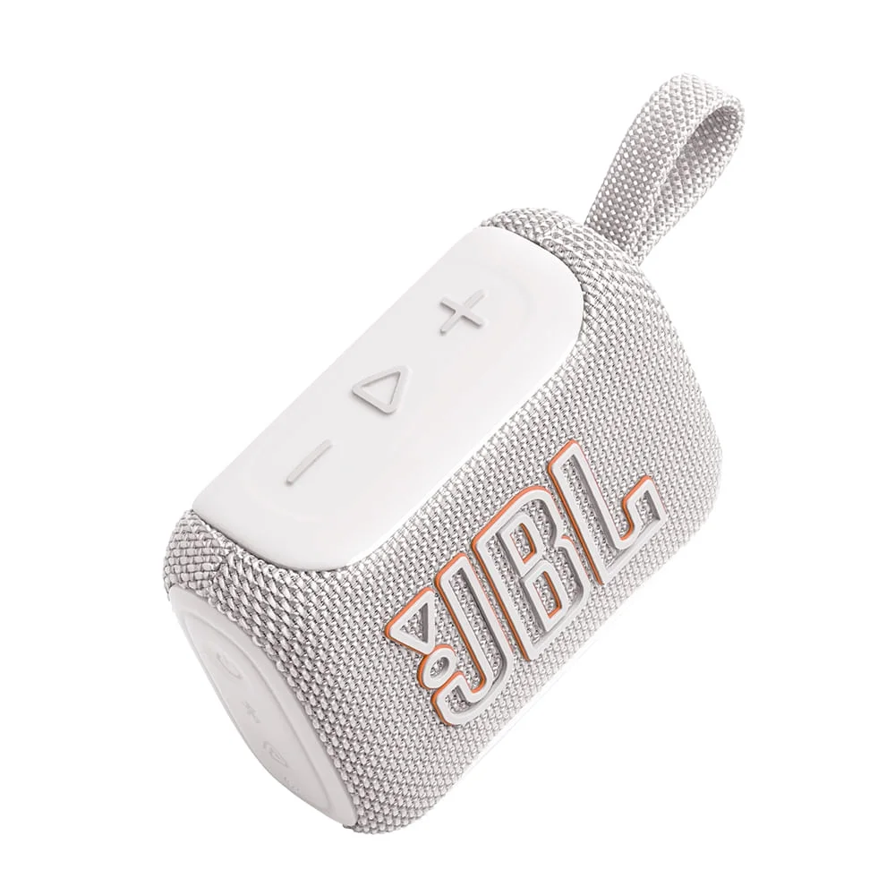 Imagem 3 de 5 do produto Caixa De Som Portátil Jbl Go 5 Branca Com Potência De 4,2w Rms, Bluetooth, A Prova D'água Ip67 Bivolt