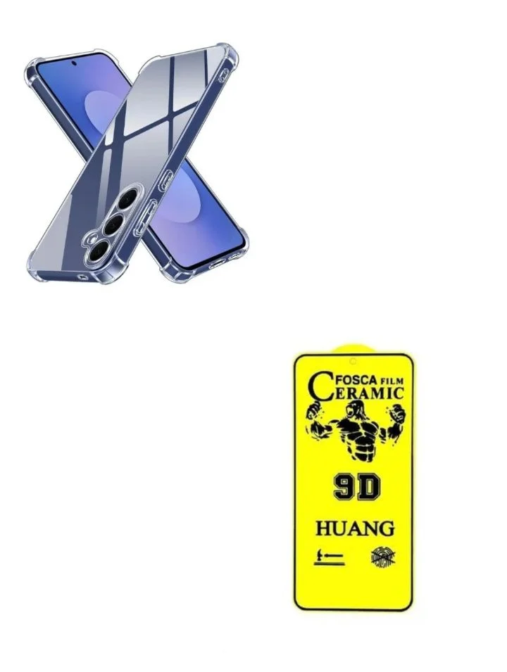 Imagem 4 de 5 do produto Película De Cerâmica Fosca 9d + Capa Anti Choque Tpu Para Galaxy A17 5g