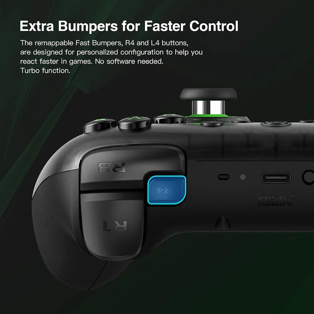 Imagem 2 de 5 do produto Controle Sem Fio 8bitdo Ultimate 2c Para PC WINDOWS E Android – 1000hz, Joysticks E Gatilhos Hall Effect, Botões L4/r4 P