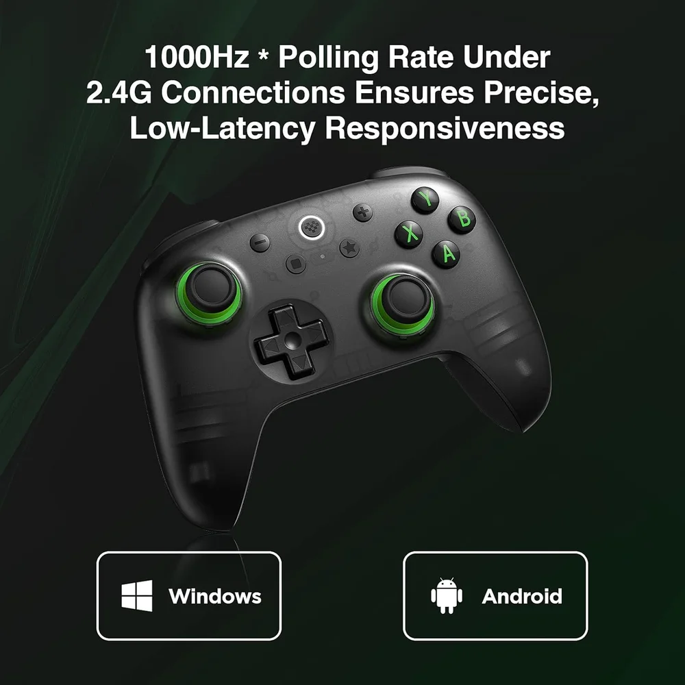 Imagem 4 de 5 do produto Controle Sem Fio 8bitdo Ultimate 2c Para PC WINDOWS E Android – 1000hz, Joysticks E Gatilhos Hall Effect, Botões L4/r4 P