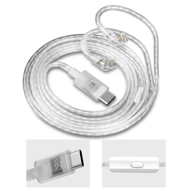 Fones De Ouvido Kz Tipo C Com Microfone Cinza
