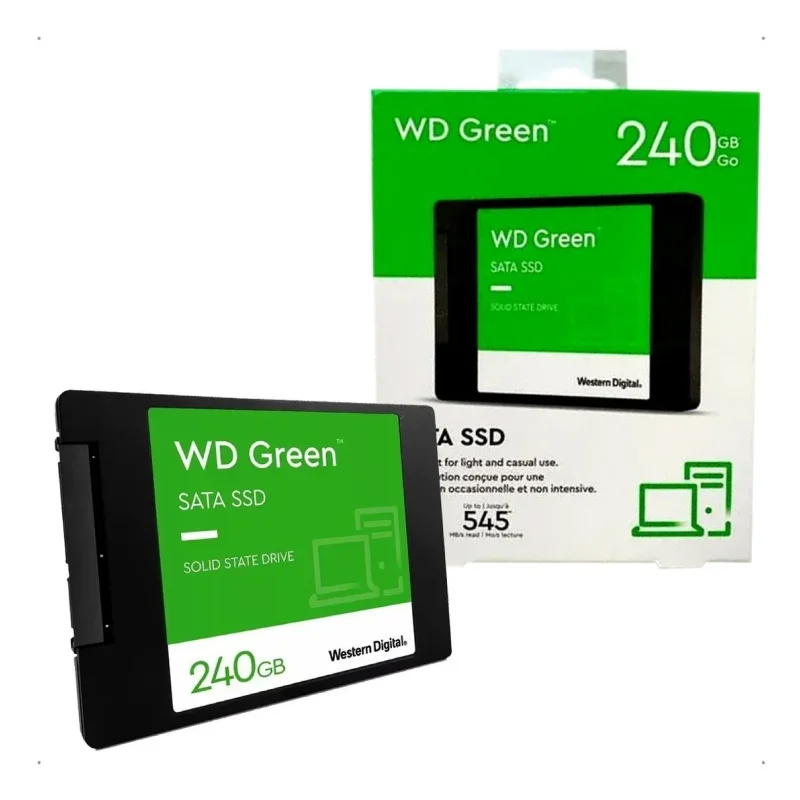 Imagem 2 de 3 do produto SSD Wd Green 240GB 2,5 7mm Sata 3 - Wds240g3g0a