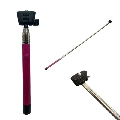 Suporte Para Selfie Monopod Bluetooth Universal Rosa