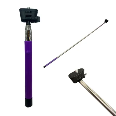 Suporte Para Selfie Monopod Bluetooth Universal Lilas
