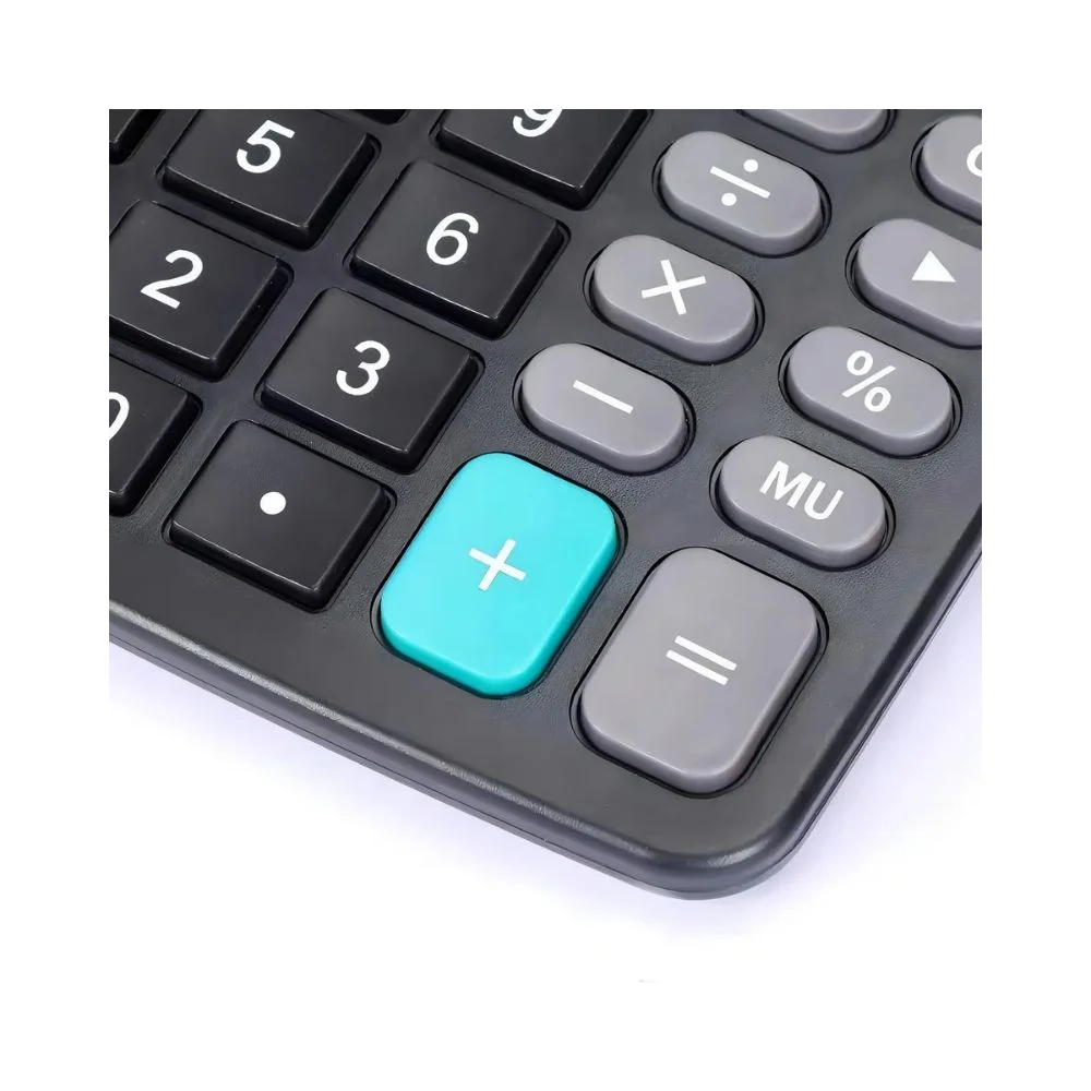 Imagem 4 de 4 do produto Calculadora De Mesa Eletronica 12 Digitos Display Grande Preta Kk-837b