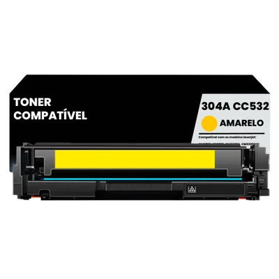 Toner Cb542a Amarelo 125a Compatível Cp1215 Cp1515 Cm1312 Cor Brilhante E Ótimo Rendimento