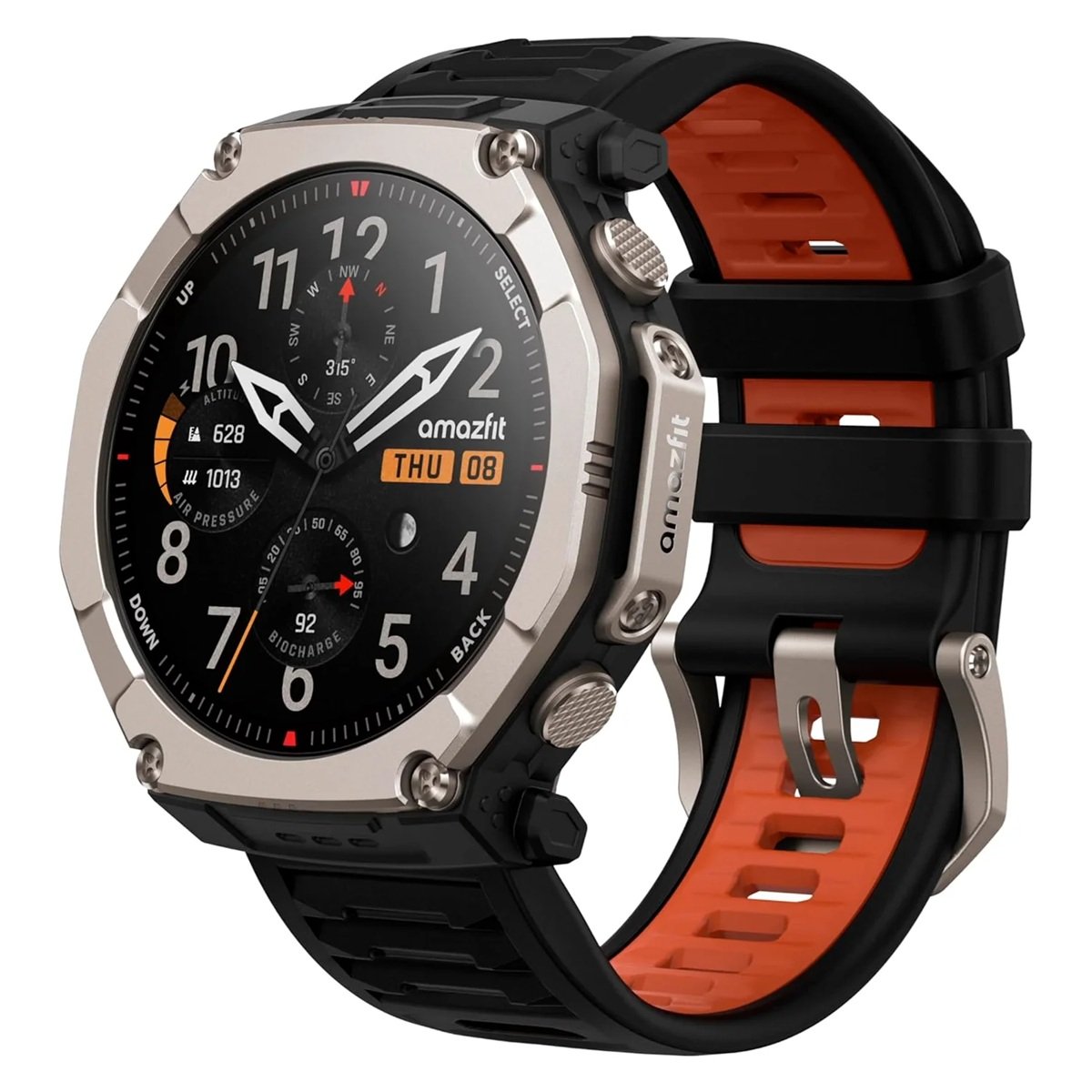 Smartwatch Amazfit T-rex Ultra 2 A2550 44mm, Gps, Memória Interna 32gb, AmoLED De 1,5'' 10atm Preto