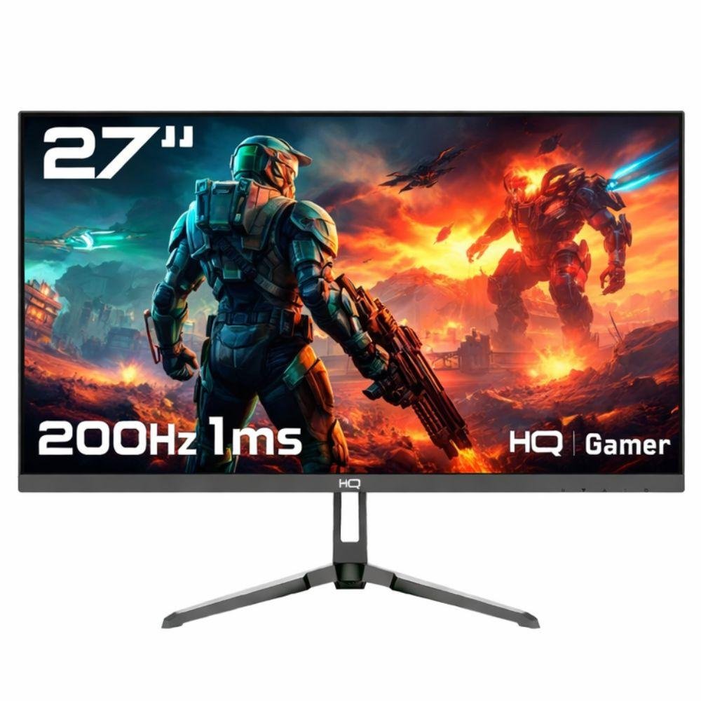 Monitor Gamer Hq Ultra 27” Ips 200hz, 1ms, Full Hd, Freesync, HDMI + Displayport, Frameless Hq24ip200