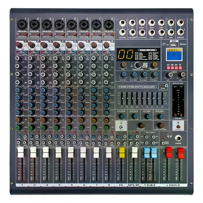 Mesa De Som Com 8 Entradas 4 Aux 2 Saida Sub Lyco Lms0804