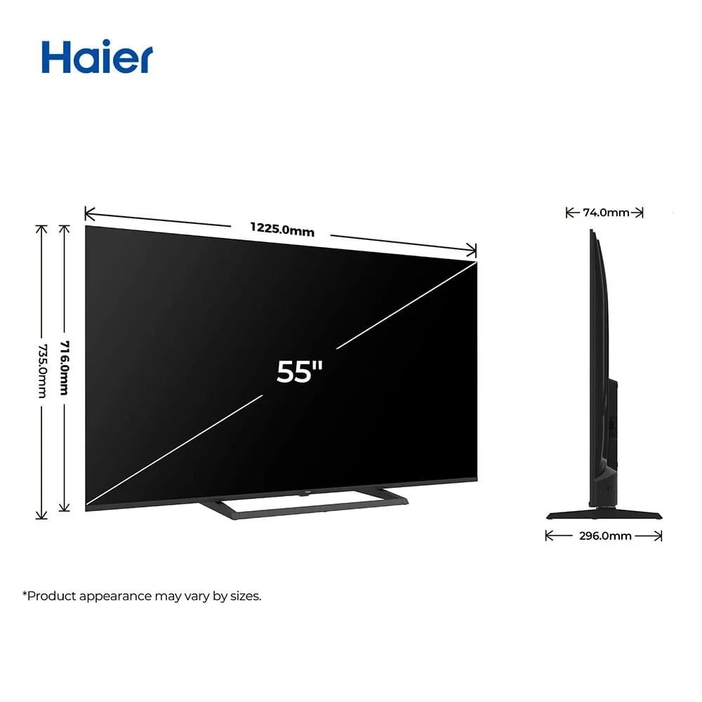 Imagem 5 de 5 do produto Smart Tv 4k Haier QLED 55” ", Google Tv E Wi-fi - H55s80gux Bivolt