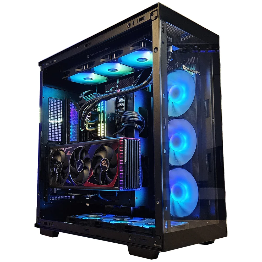 PC Gamer Balão.info Tiamat Ryzen 7 9800x3d, 32GB RAM, RTX 5080 16GB, SSD 1TB, Fonte 850w, Water Cooler 360mm, 5 Fans RGB, Windows 11 Pro - 8565432