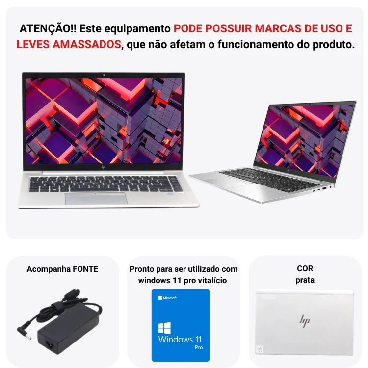 Usado - Notebook Hp Elitebook 840 G8 Core i5-1135g7 8GB SSD 256gb Usado - Notebook Hp Elitebook 840 G8 Core i5-1135g7 8GB SSD 256gb