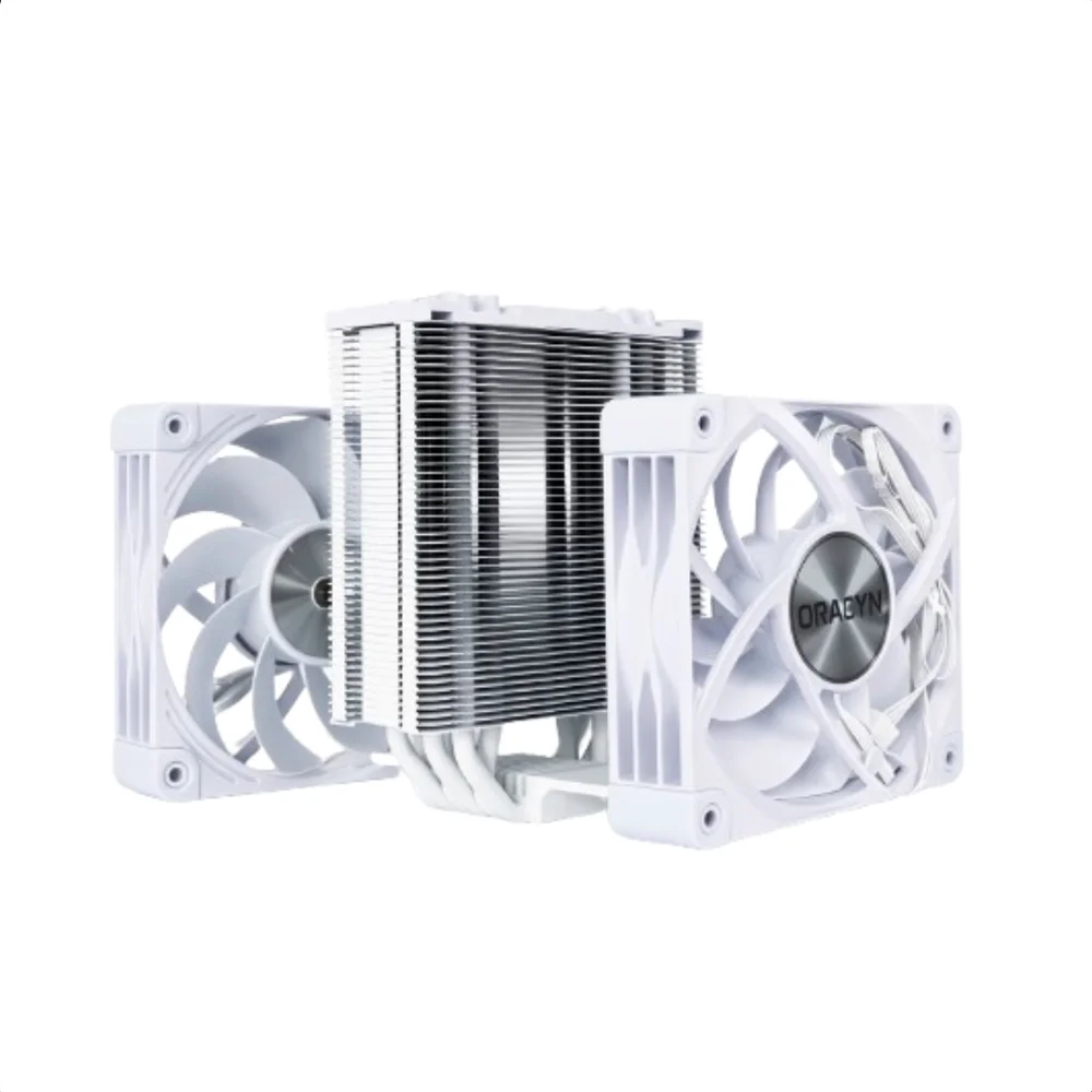 Air Cooler Cpu Oracyn Branco 6 Heatpipes 230w 120mm Turbo 5