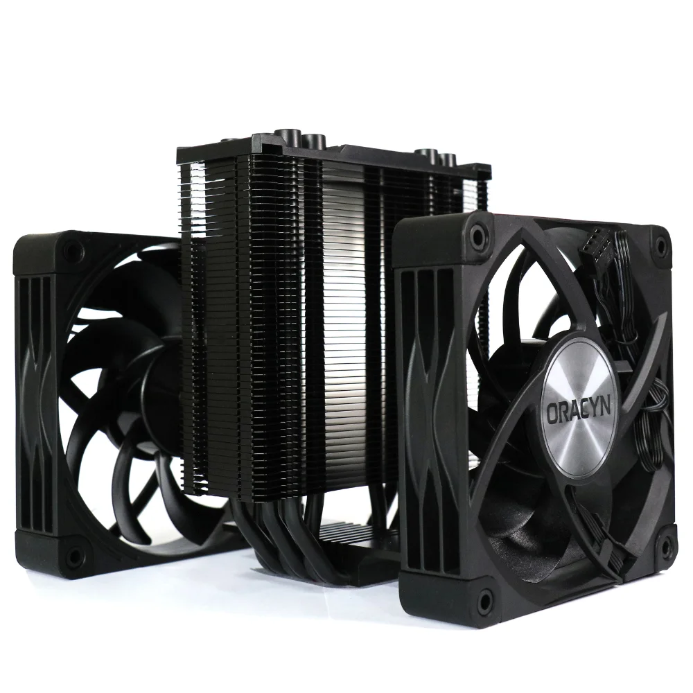 Air Cooler Cpu Oracyn Preto 6 Heatpipes 230w 120mm Stealth 6