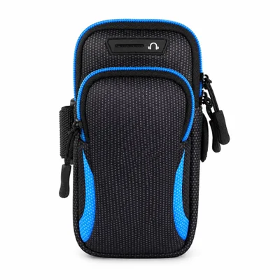 Suporte Porta Celular Braçadeira Corrida Caminhada Esportiva Cor:azul