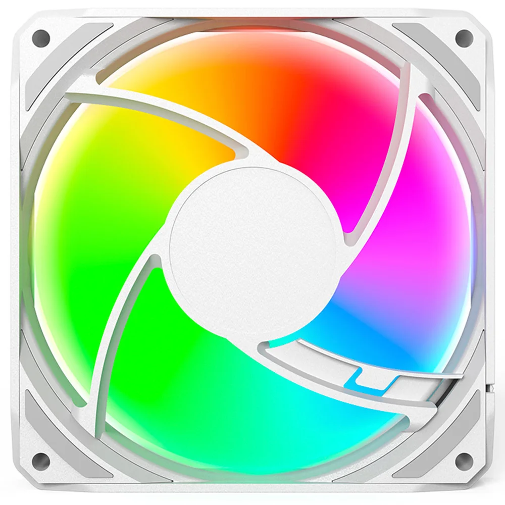 Cooler Fan RGB C3tech F9-l180whm, 120mm, 1200 Rpm, 9 Lâminas, Molex 4 Pinos, Silencioso - Branco 7