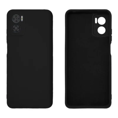 Capa Capinha Case Silicone Aveludada Para Moto G06 Preto