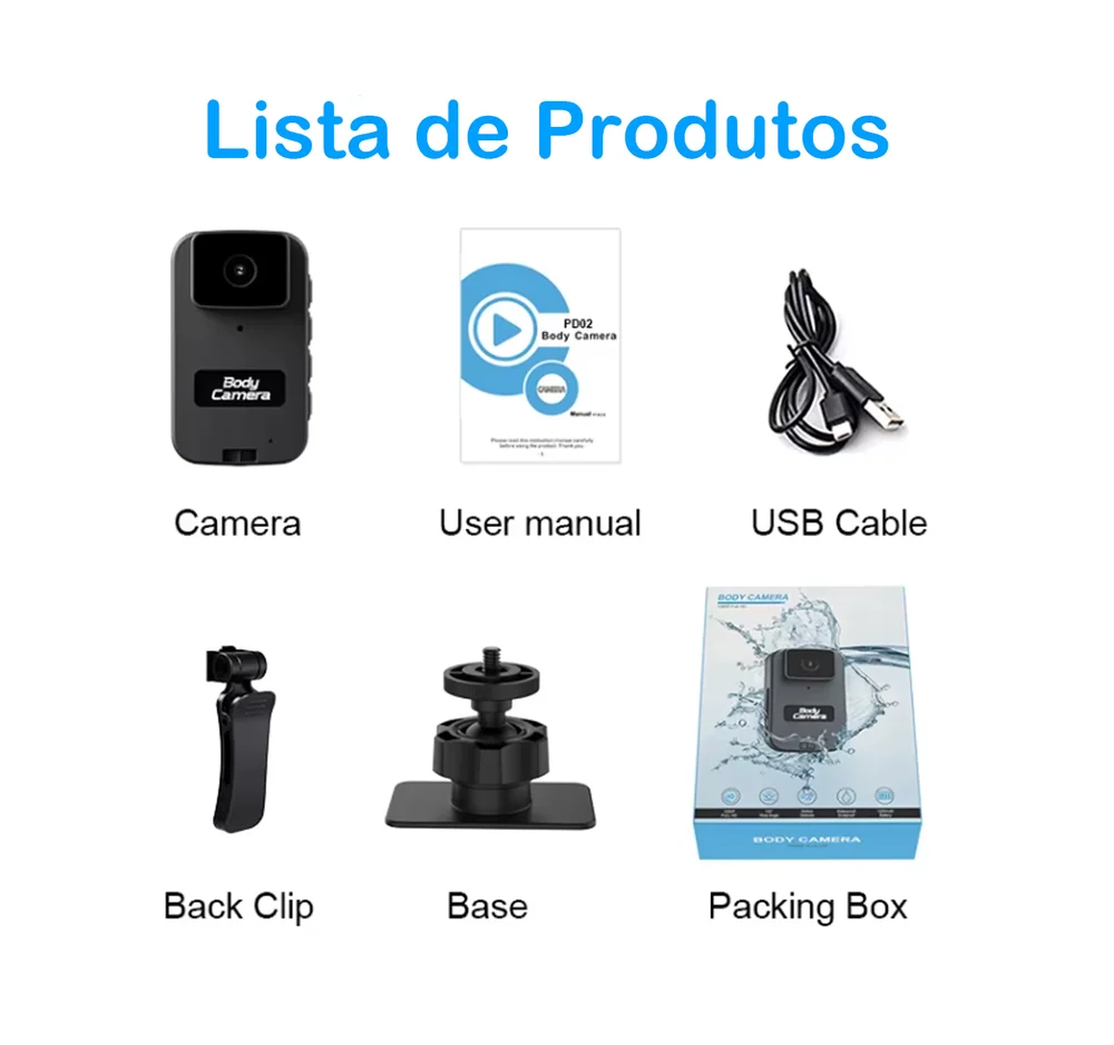 Câmera De Vídeo Full Hd Prova Dágua C/suporte  e wifi