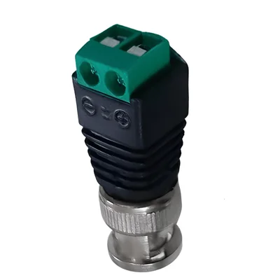 Kit 10 Conectores Bnc Macho Ballun Para Câmera De Segurança