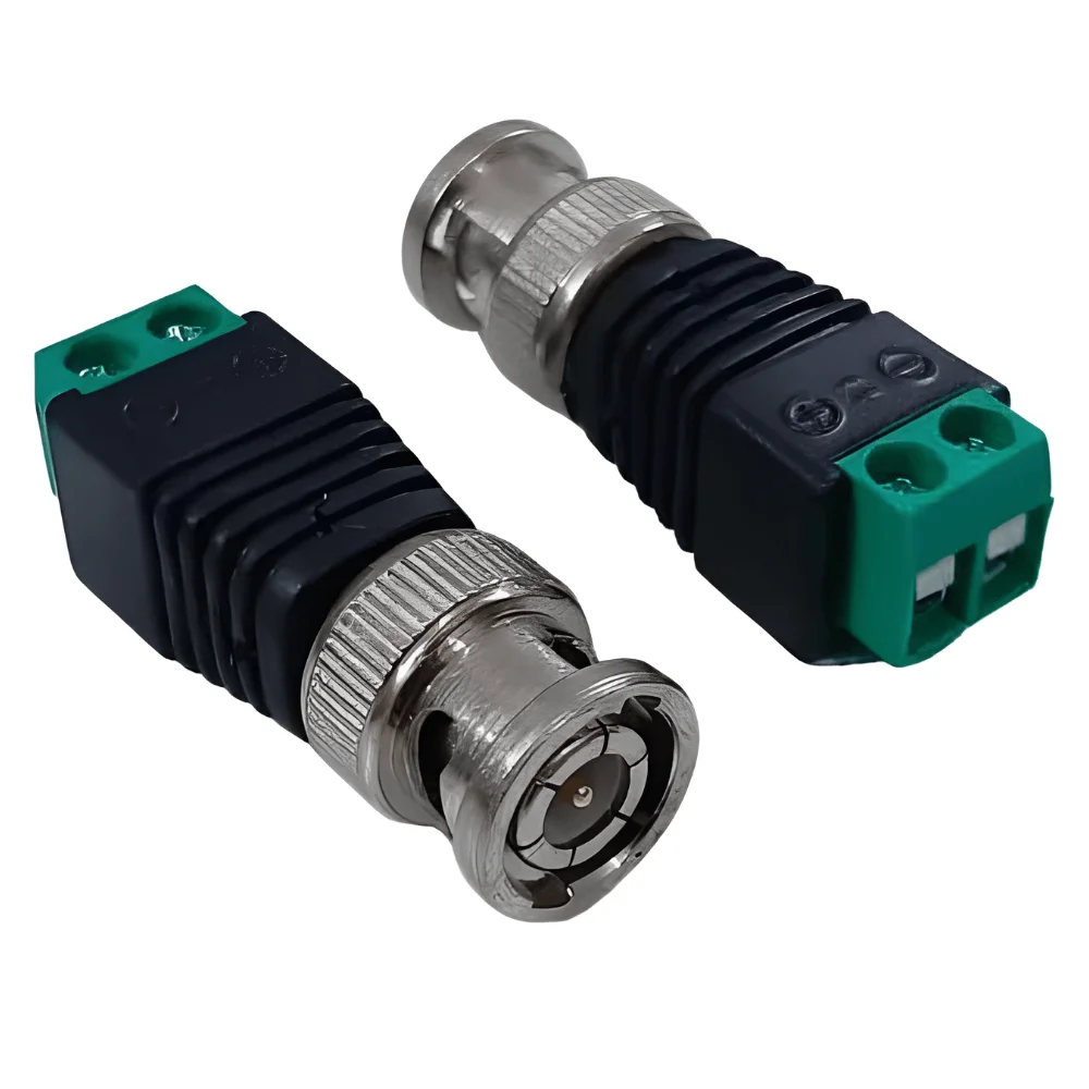 Imagem 3 de 4 do produto Kit 10 Conectores Bnc Macho Ballun Para Câmera De Segurança