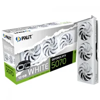Placa De Vídeo Palit Geforce RTX 5070 White Oc, 12gb, Dlss4, Gddr7, 192-bit, PCie 5.0, Ne75070u19k9-gb2050w