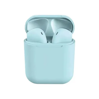 Fone De Ouvido Bluetooth Sem Fio Inpods 12 Macaron Azul Pastel Claro