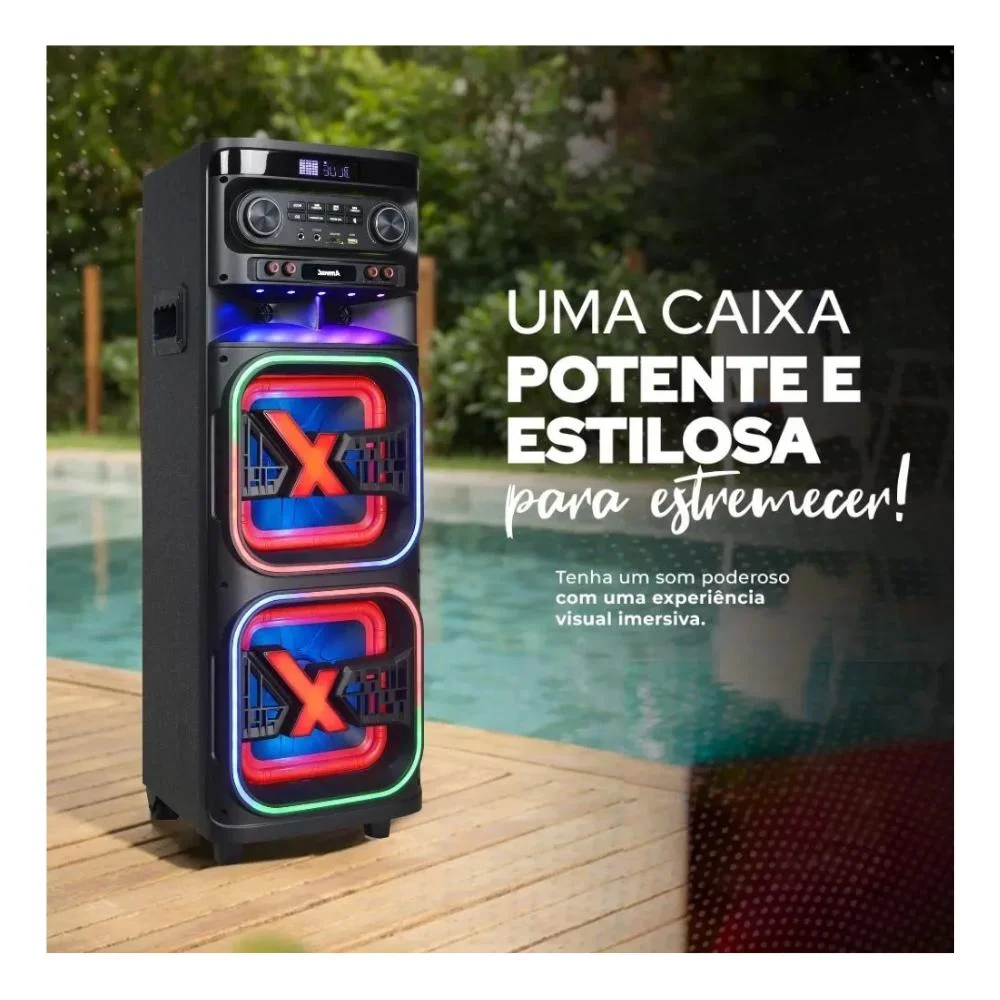 Imagem 2 de 3 do produto Torre De Som Amplificada 1500w Rms Atx 1508m Amvox