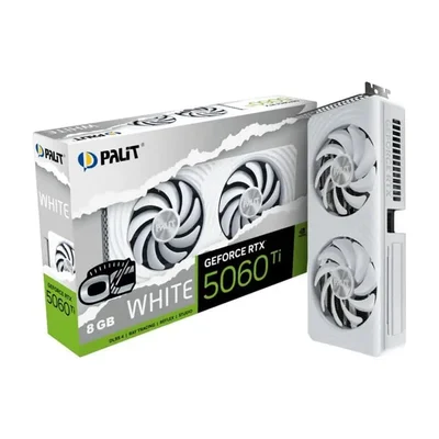 Placa De Video Palit Geforce RTX 5060 Ti White Oc 8GB Gddr7 128 Bits - Ne7506tu19p1-gb2062m