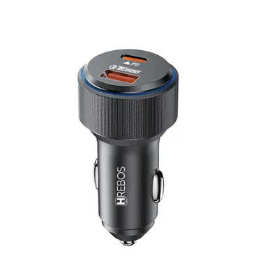 Carregador Veicular Autocharge Pro Crv-208 Usb-c + Usb-a Preto Carga Rápida Para Celular